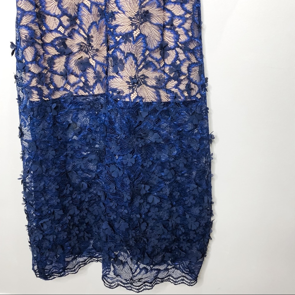 🦋🌙 NWT FOXIEDOX x ANTHROPOLOGIE | Elegant Deep Blue Lace Dress - Picture 14 of 16